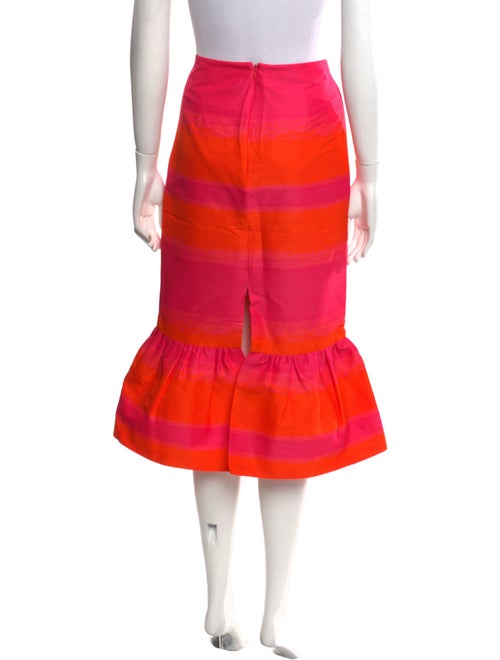 Brandon Maxwell Striped Midi Length Skirt