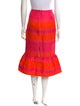 Brandon Maxwell Striped Midi Length Skirt