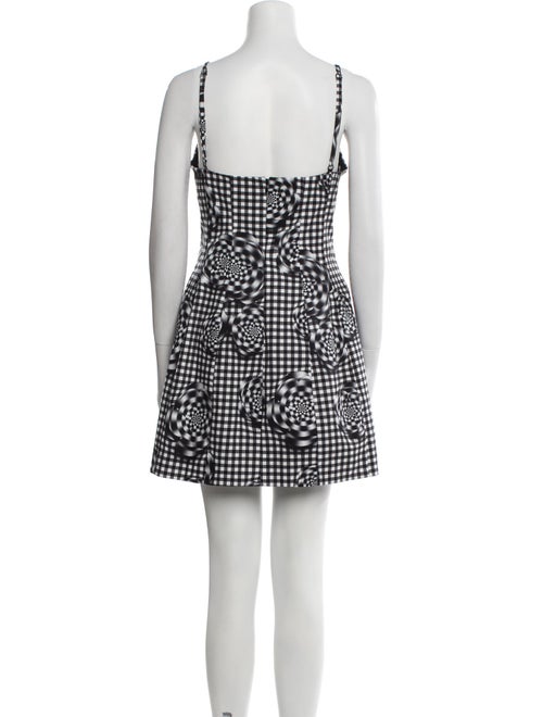 Brandon Maxwell Plaid Print Mini Dress