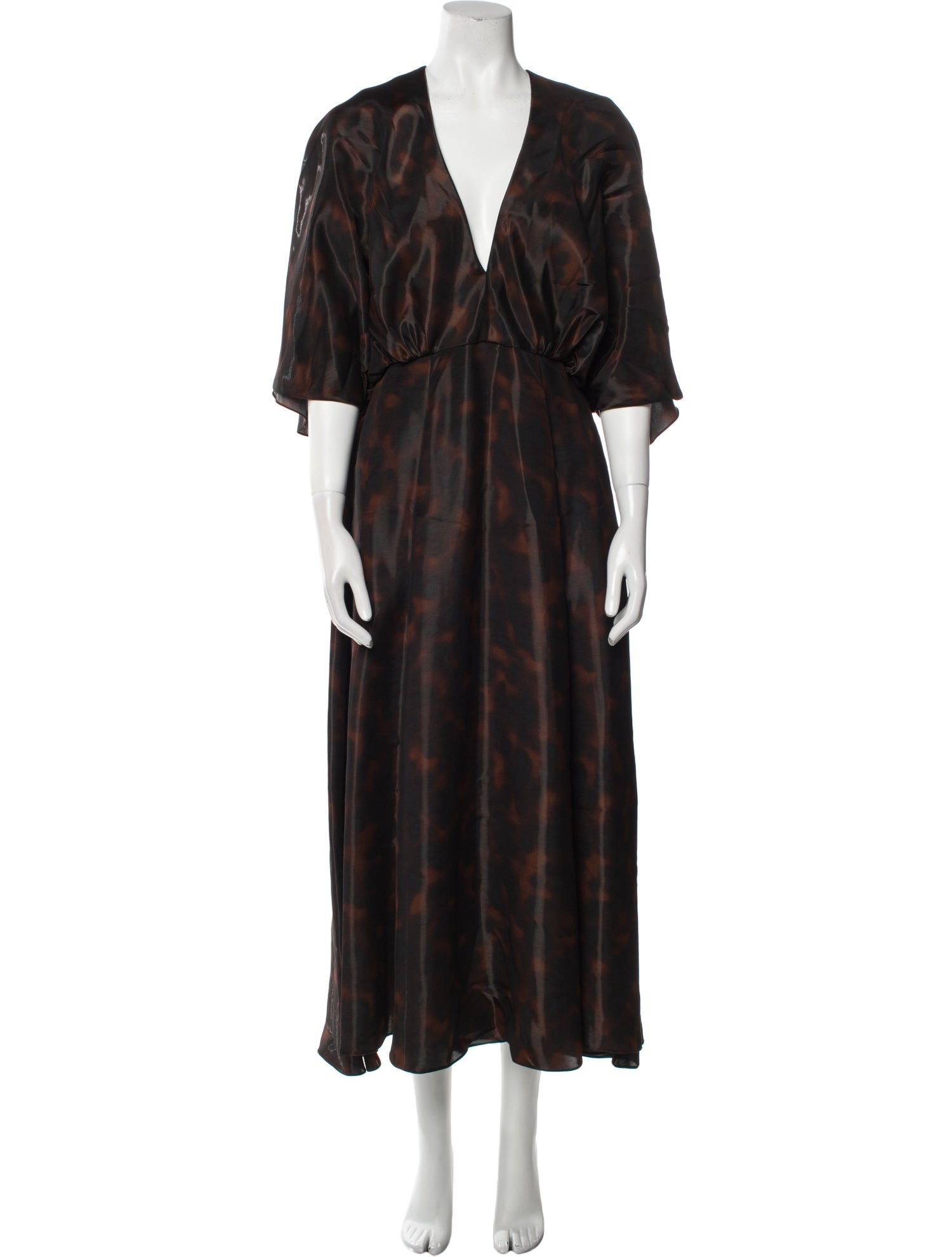 Brandon Maxwell Printed Long Dress w/ Tags