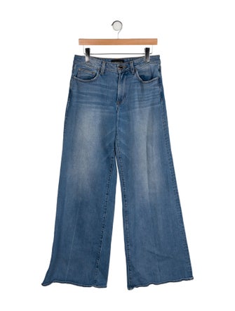 Brandon Maxwell Mid-Rise Wide Leg Jeans