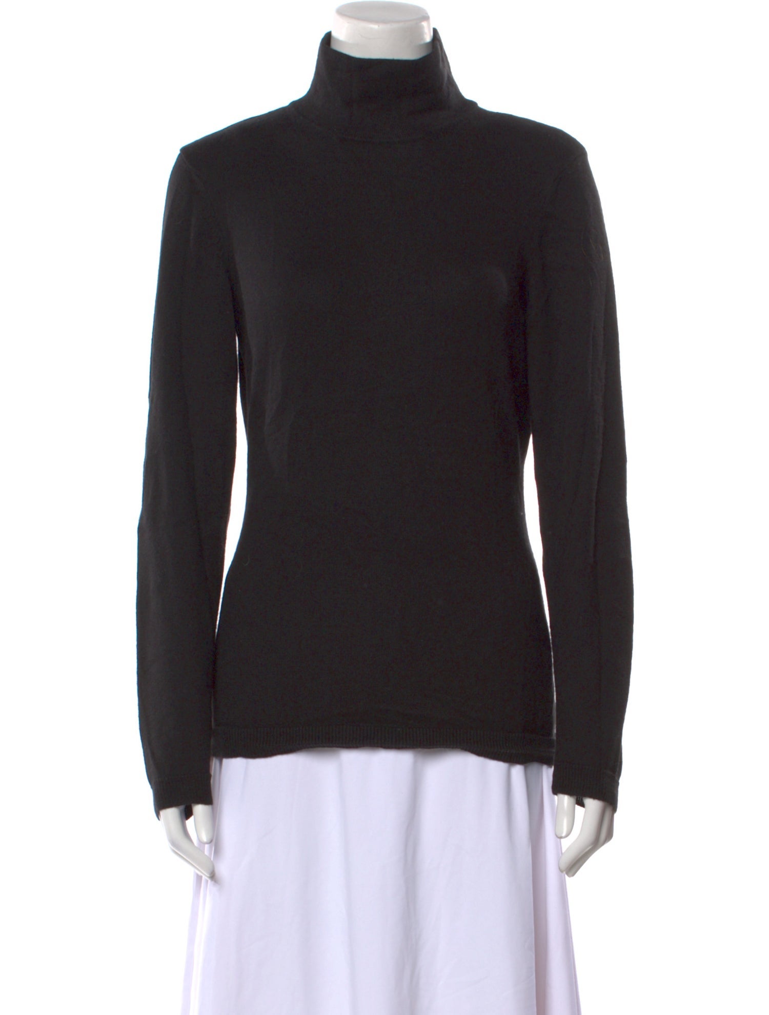 Brandon Maxwell Silk Turtleneck Sweatshirt