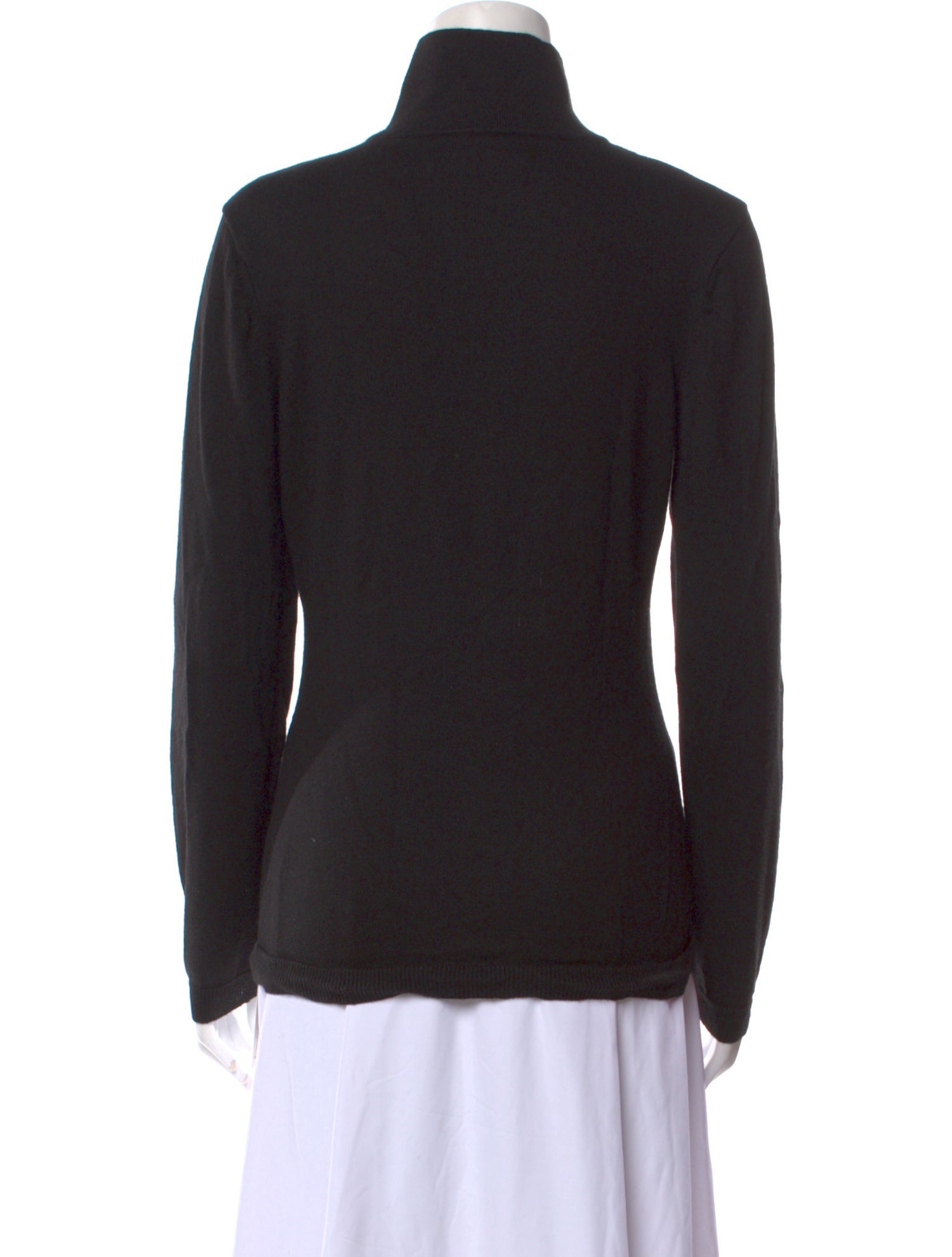 Brandon Maxwell Silk Turtleneck Sweatshirt