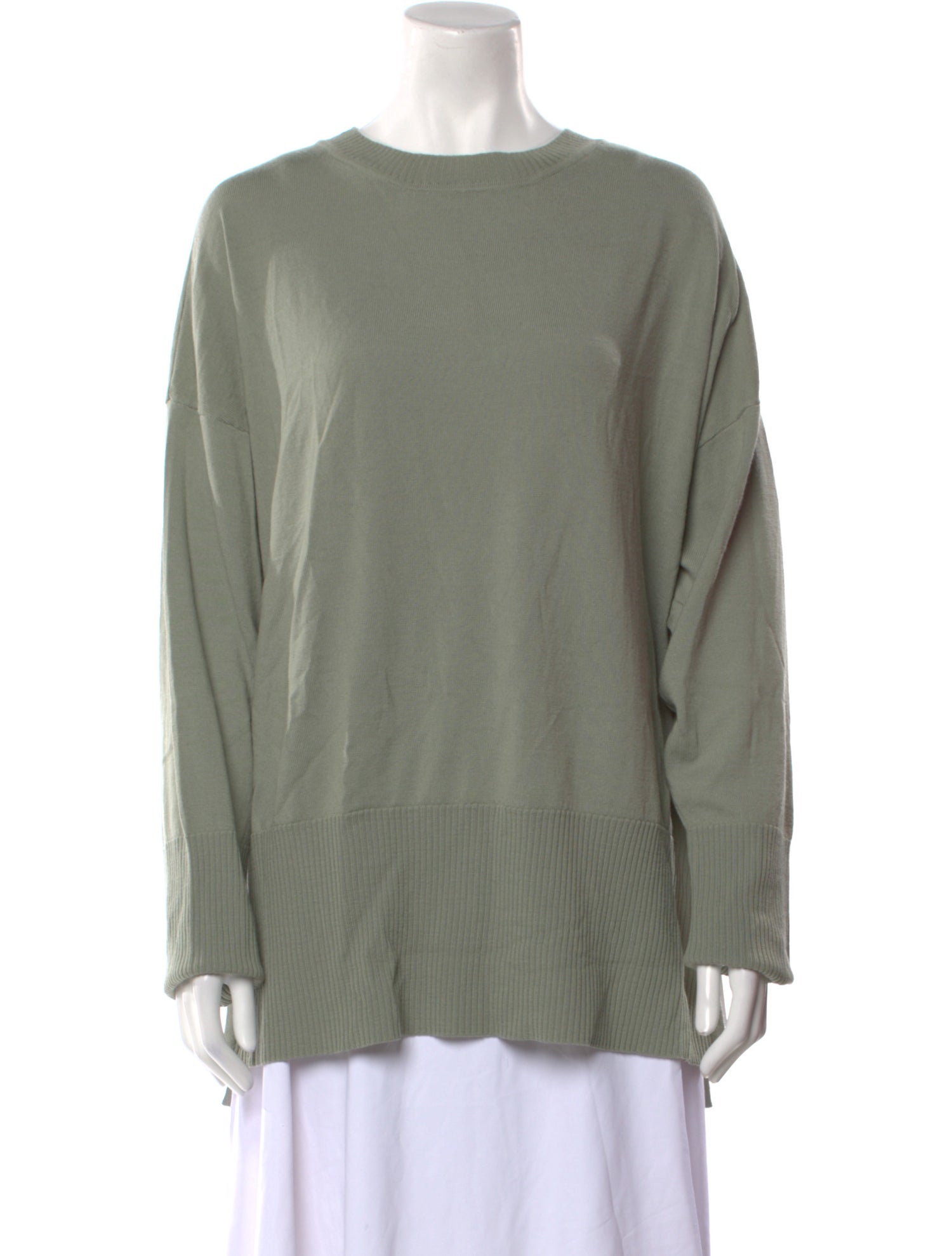 Brandon Maxwell Virgin Wool Crew Neck Sweater