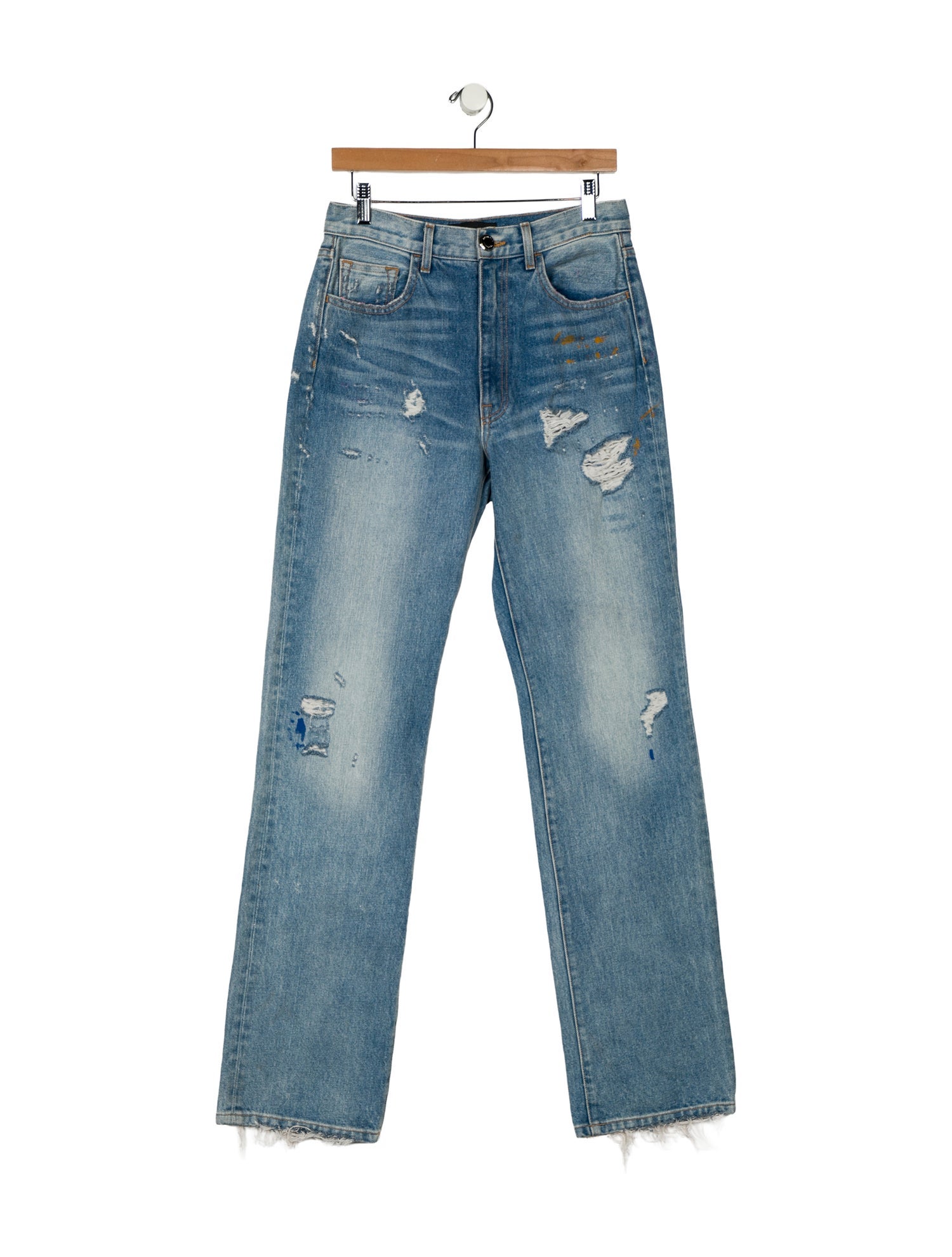 Brandon Maxwell High-Rise Wide Leg Jeans