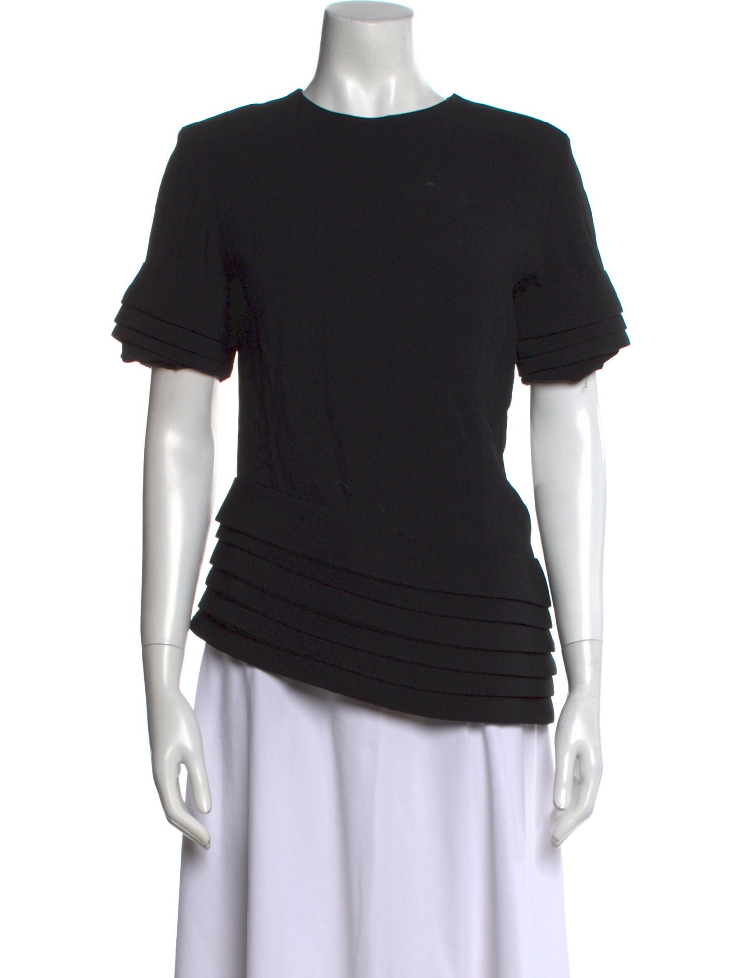 Brandon Maxwell Crew Neck Short Sleeve T-Shirt