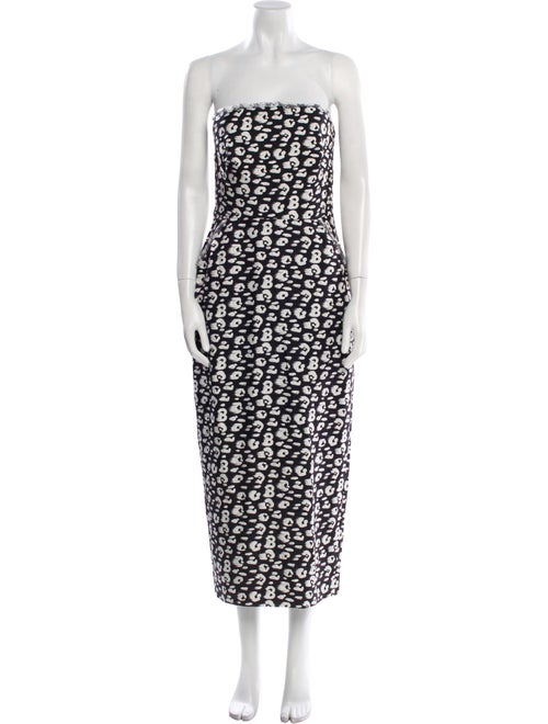 Brandon Maxwell Silk Midi Length Dress