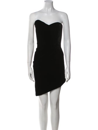 Brandon Maxwell Strapless Mini Dress