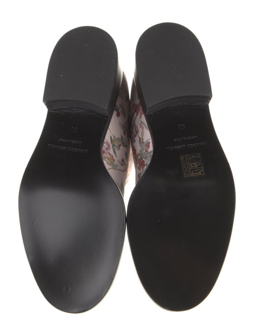 Brandon Maxwell Leather Floral Print Combat Boots