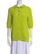 Brandon Maxwell Virgin Wool Three-Quarter Sleeve Polo