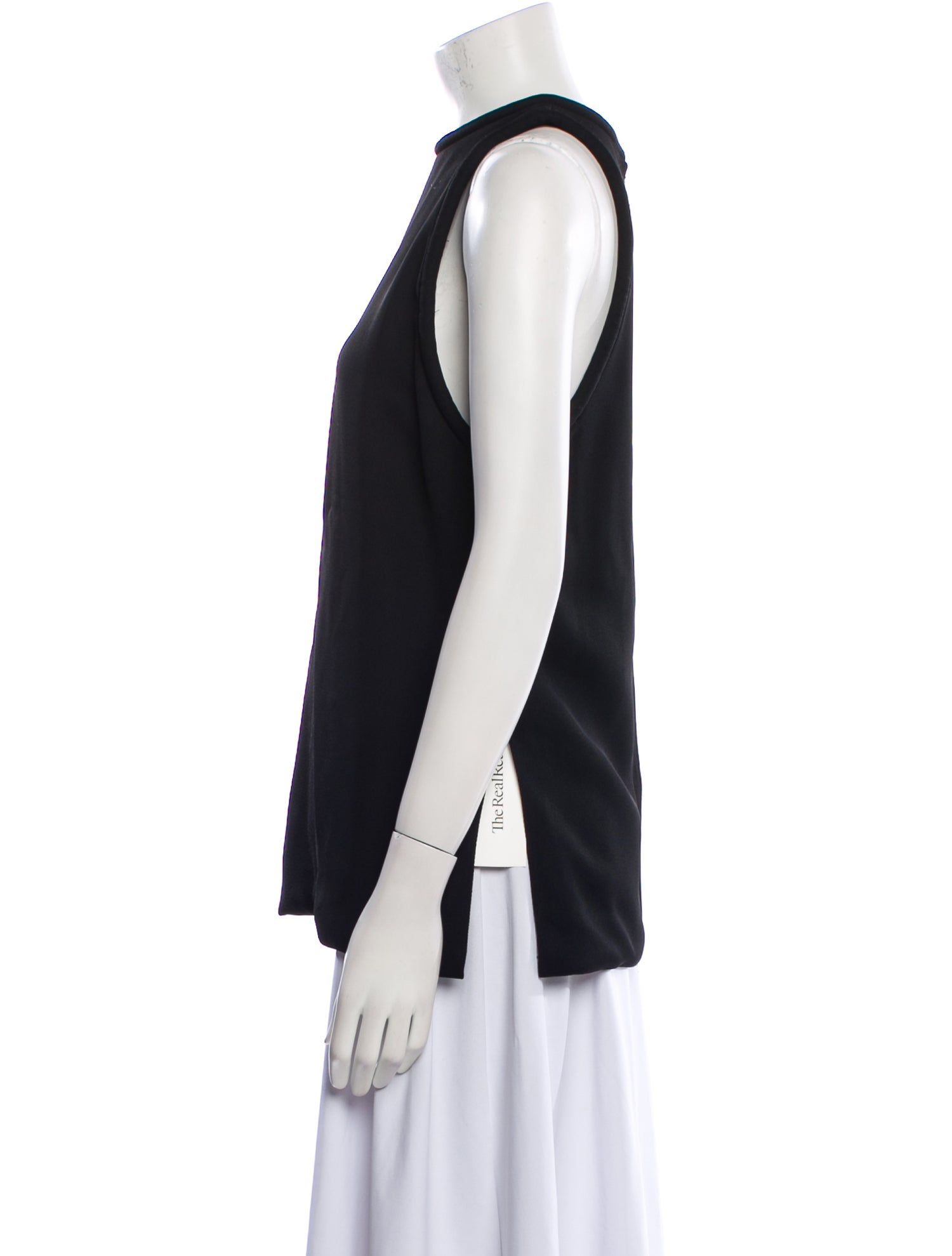 Brandon Maxwell Crew Neck Sleeveless Top
