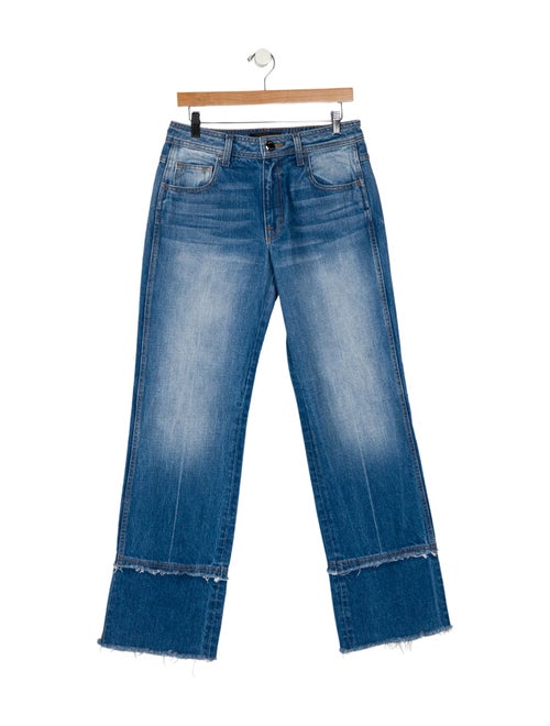 Brandon Maxwell Mid-Rise Wide Leg Jeans