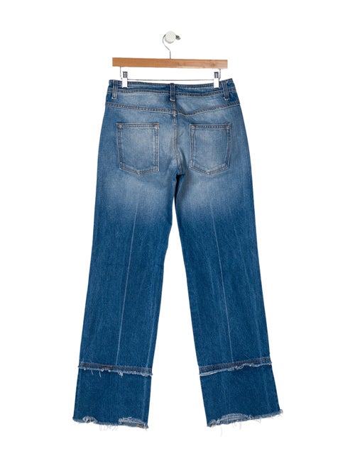 Brandon Maxwell Mid-Rise Wide Leg Jeans