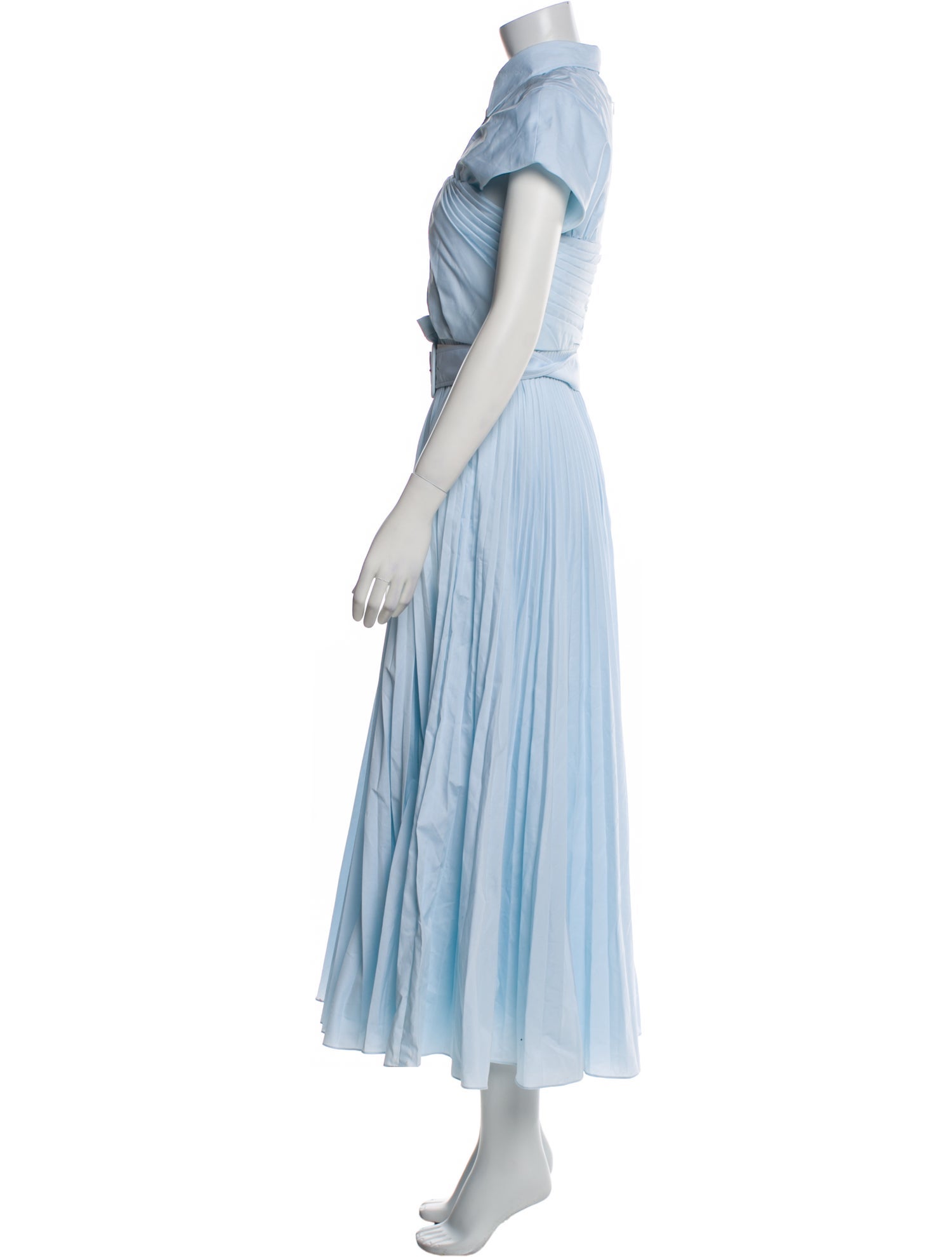 Brandon Maxwell Mock Neck Long Dress