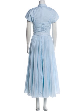 Brandon Maxwell Mock Neck Long Dress