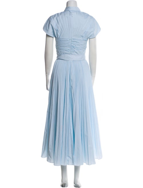 Brandon Maxwell Mock Neck Long Dress