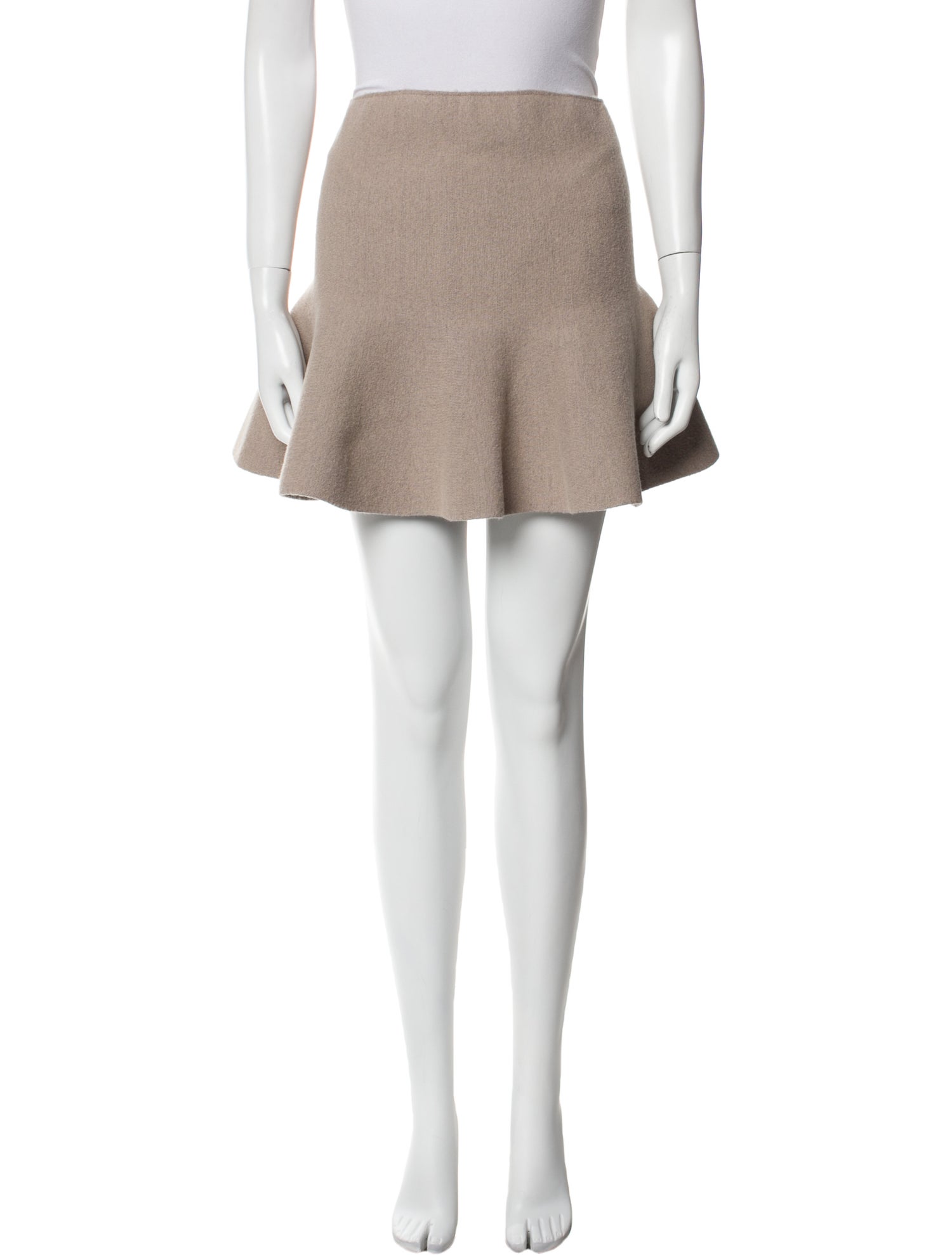 Brandon Maxwell Alpaca Mini Skirt