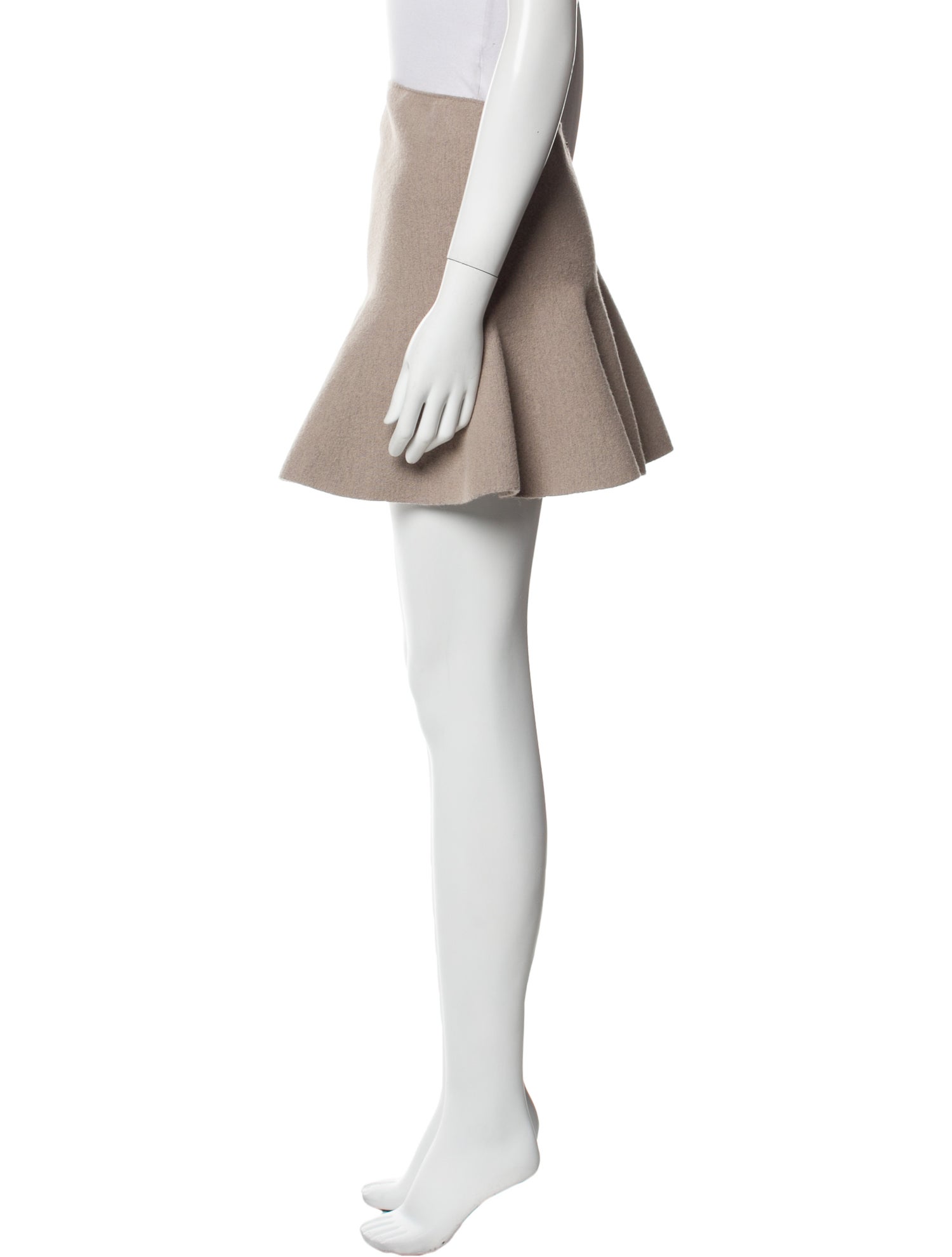 Brandon Maxwell Alpaca Mini Skirt