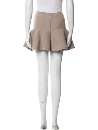 Brandon Maxwell Alpaca Mini Skirt