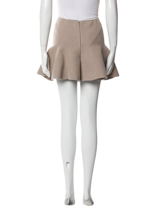 Brandon Maxwell Alpaca Mini Skirt