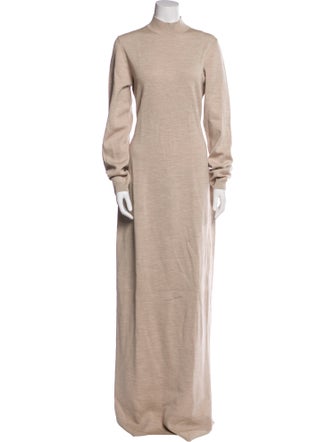 Brandon Maxwell Virgin Wool Long Dress