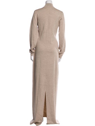 Brandon Maxwell Virgin Wool Long Dress