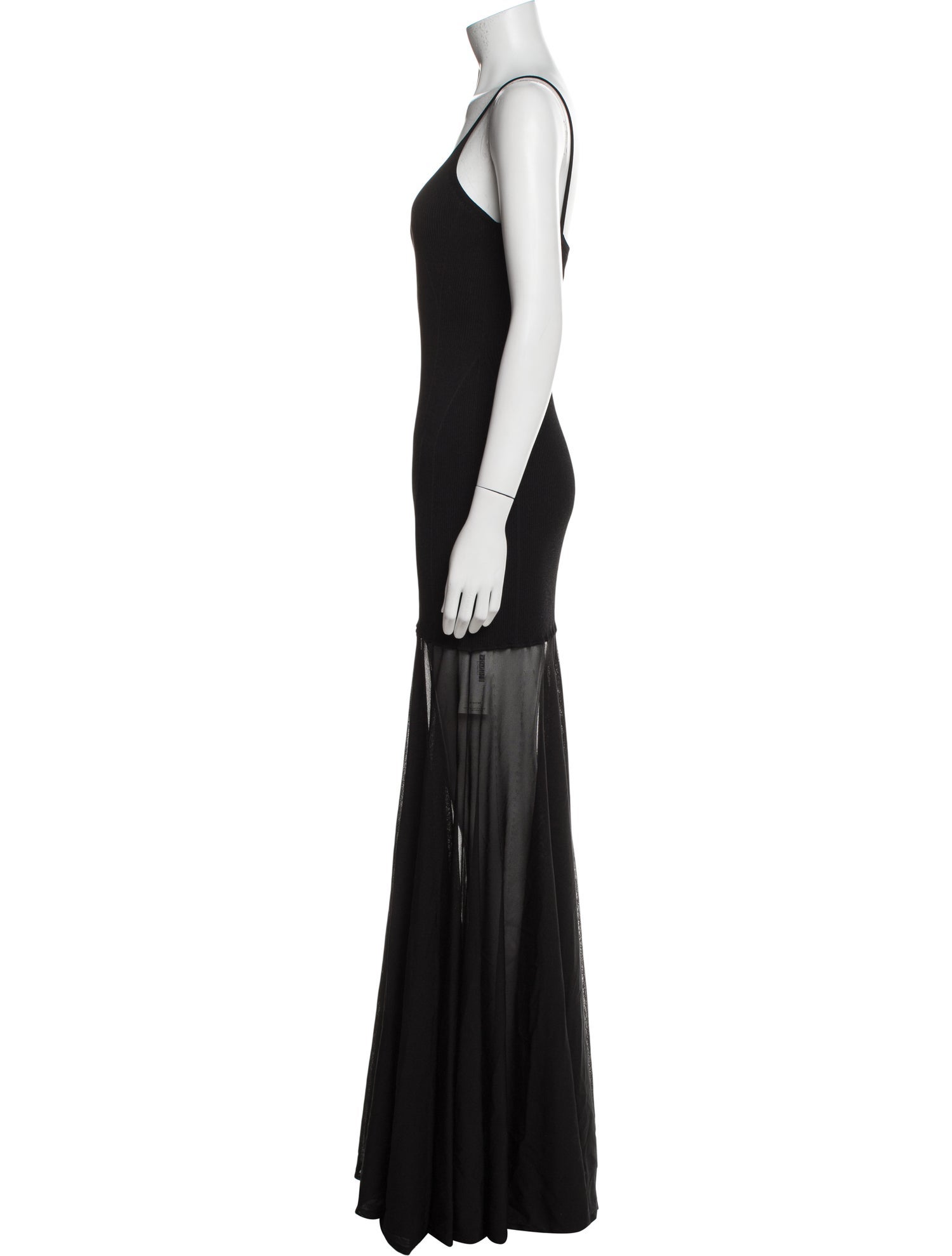 Brandon Maxwell V-Neck Long Dress
