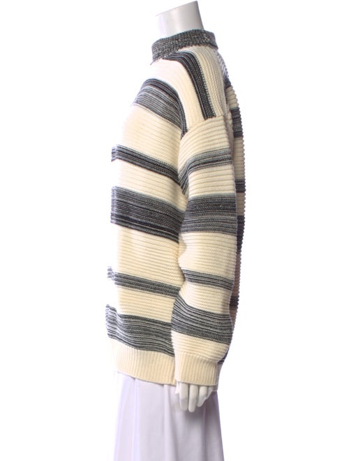 Brandon Maxwell Merino Wool Striped Sweater