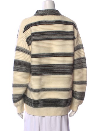 Brandon Maxwell Merino Wool Striped Sweater