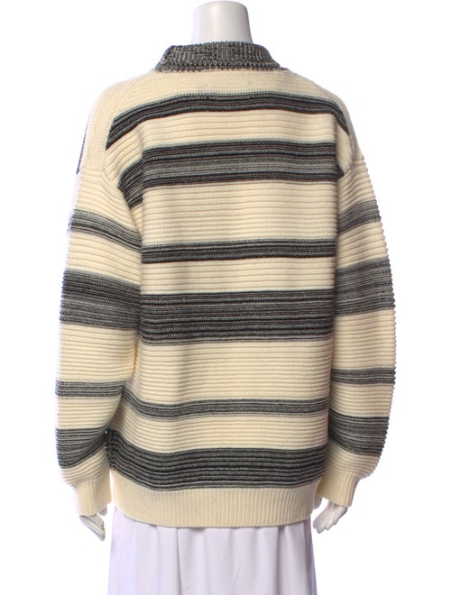Brandon Maxwell Merino Wool Striped Sweater