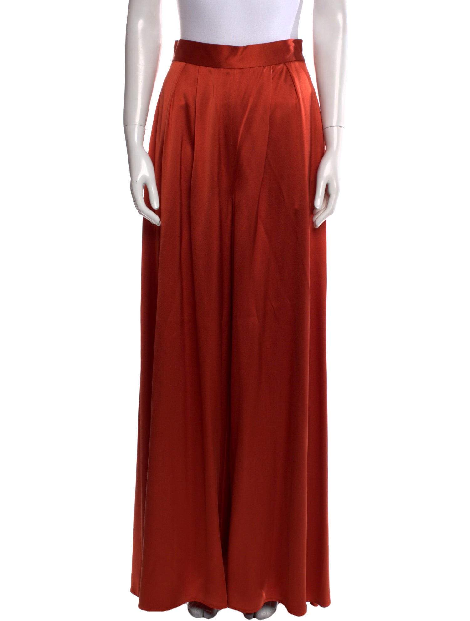 Brandon Maxwell Silk Wide Leg Pants