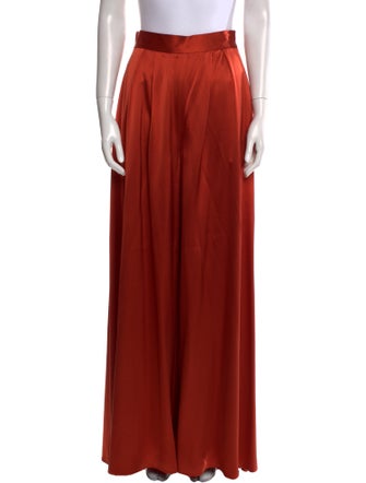 Brandon Maxwell Silk Wide Leg Pants