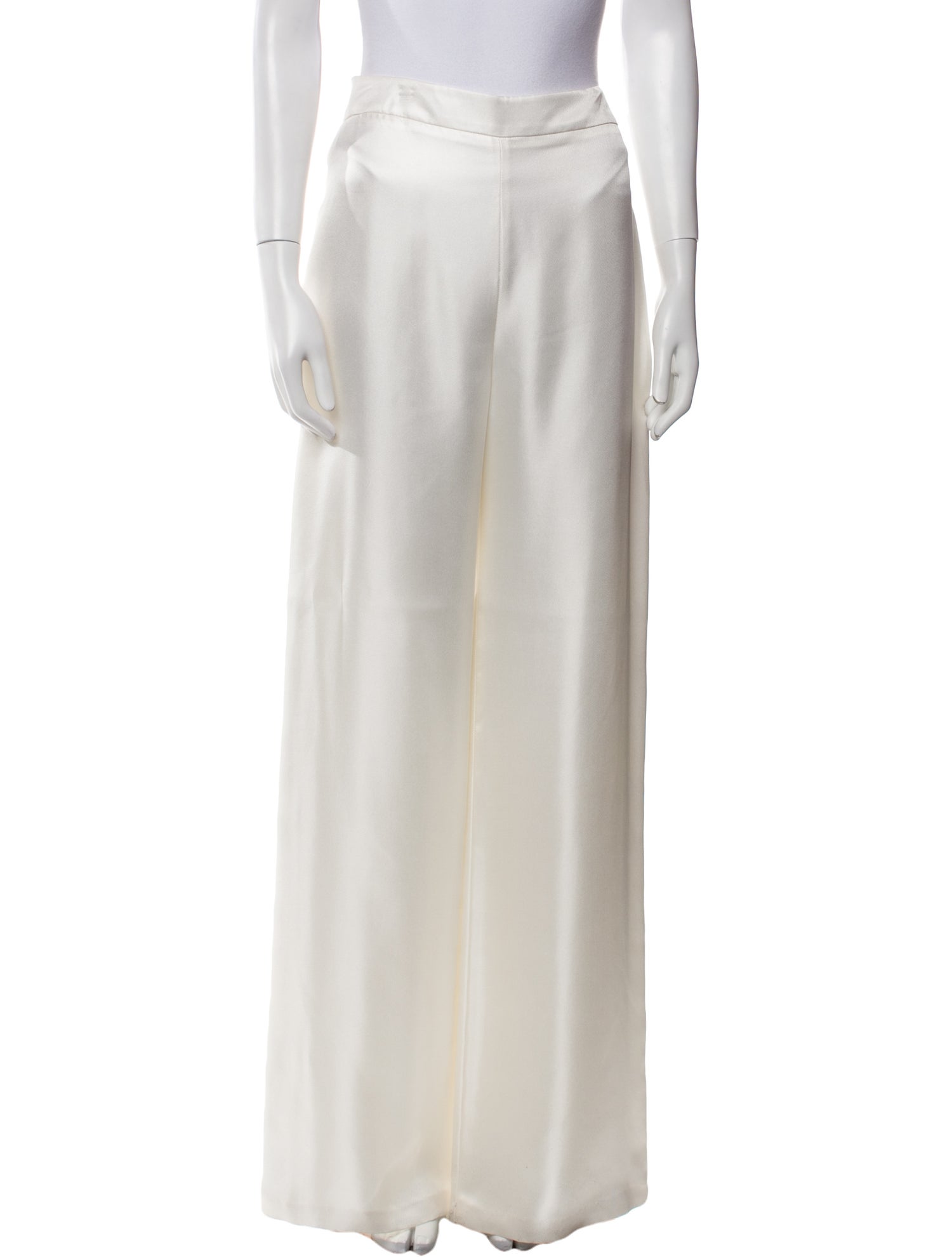 Brandon Maxwell Silk Wide Leg Pants