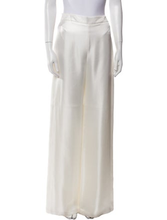 Brandon Maxwell Silk Wide Leg Pants