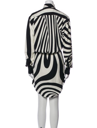 Brandon Maxwell Animal Print Mini Dress