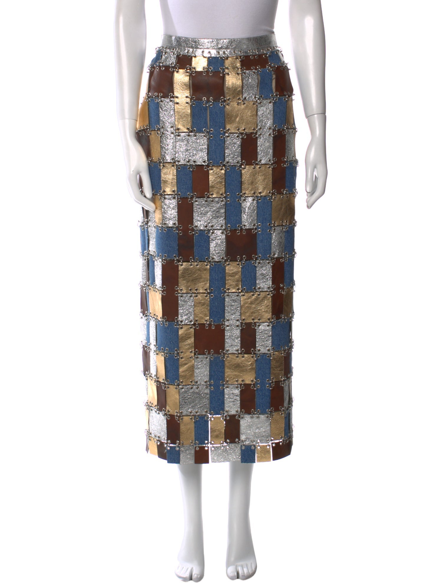 Brandon Maxwell Lamb Leather Midi Length Skirt w/ Tags