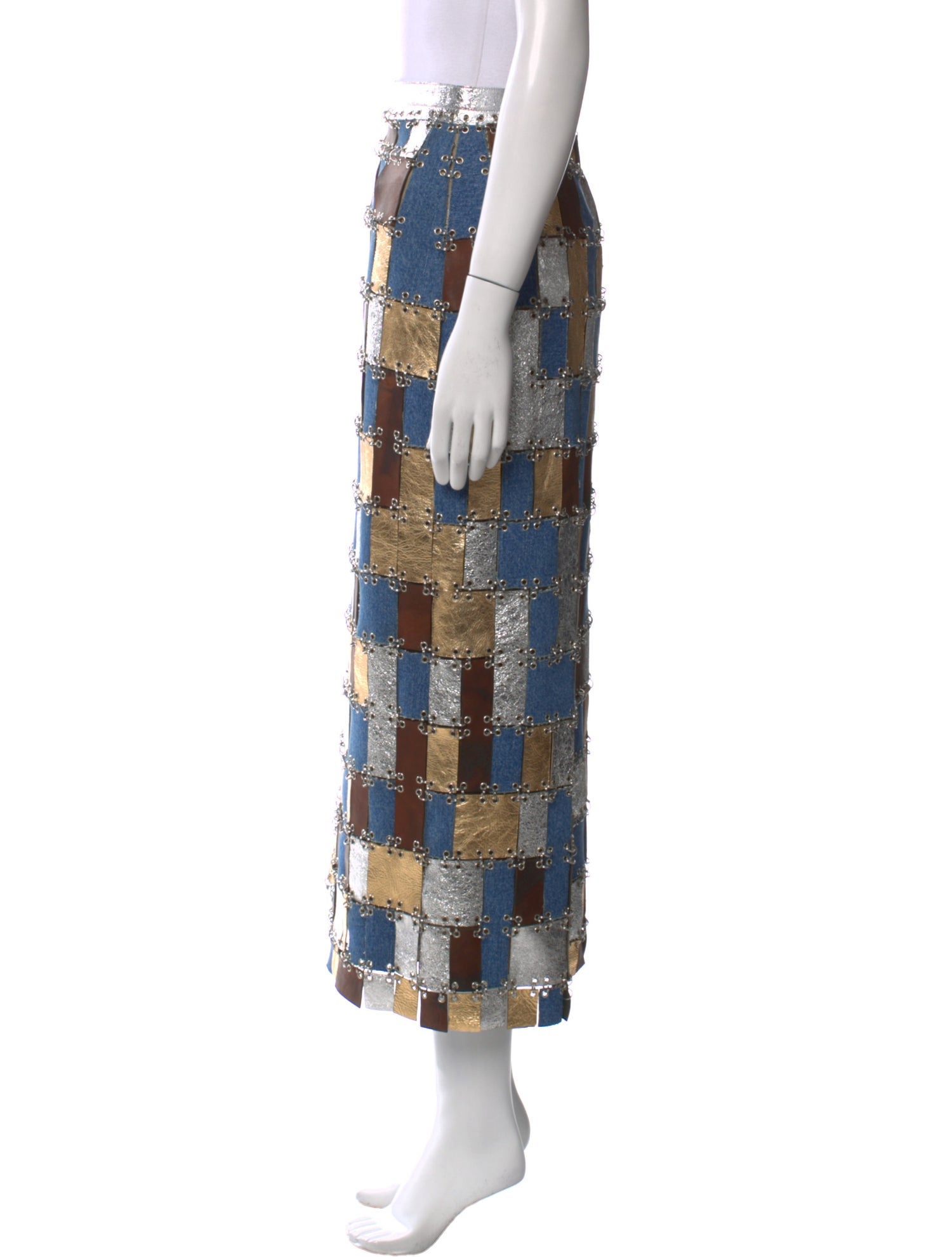 Brandon Maxwell Lamb Leather Midi Length Skirt w/ Tags