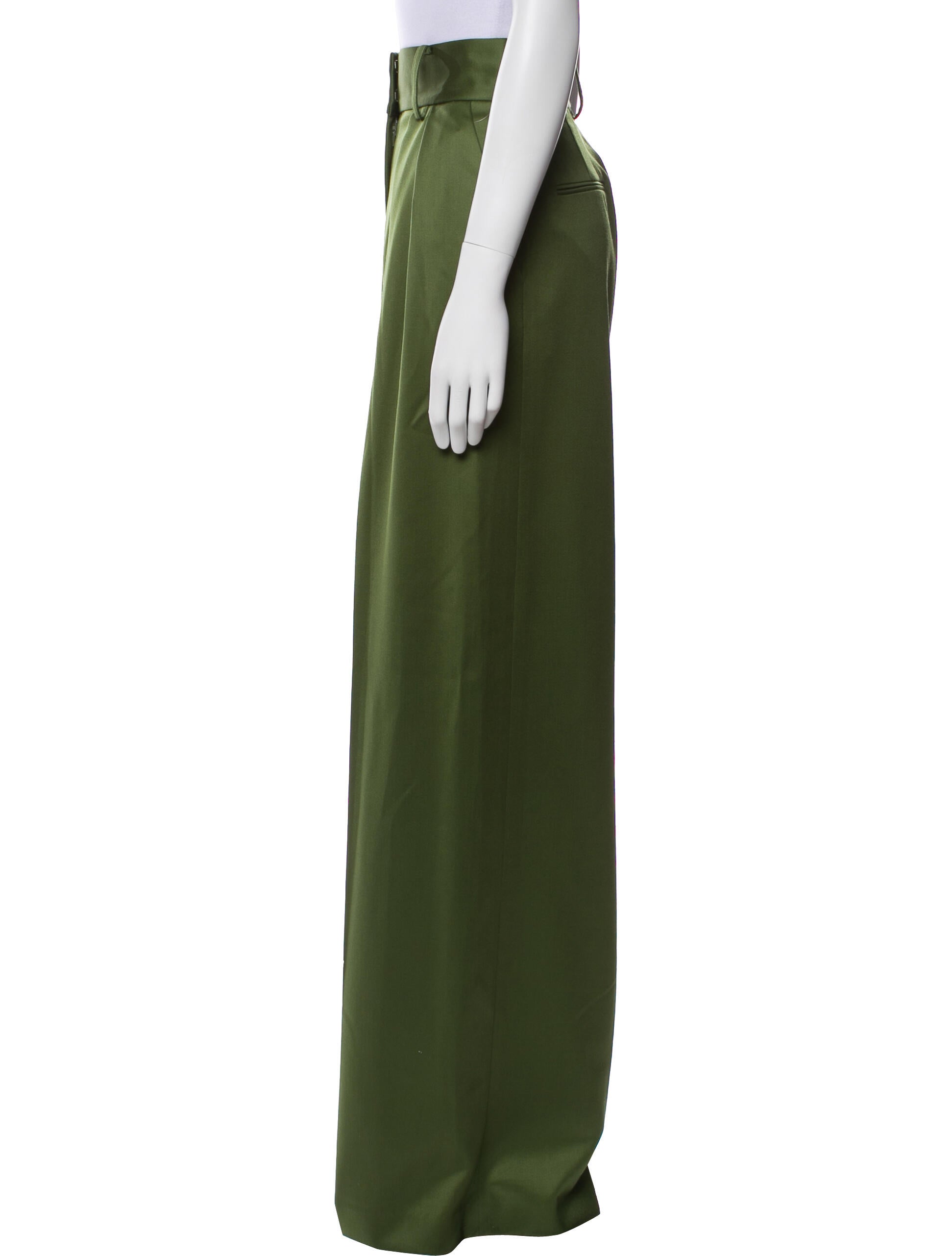 Brandon Maxwell Wool Wide Leg Pants w/ Tags
