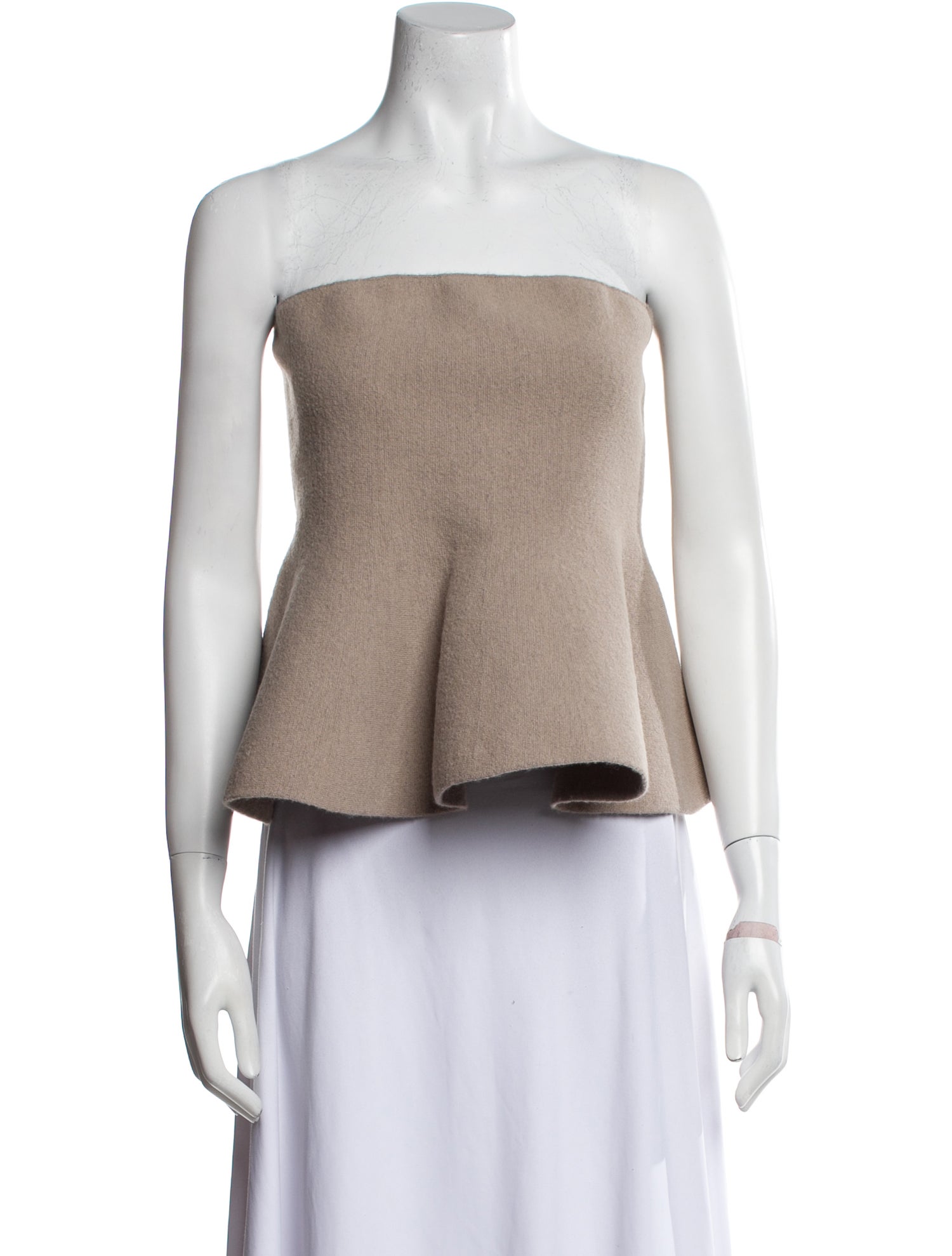 Brandon Maxwell Alpaca Strapless Crop Top w/ Tags