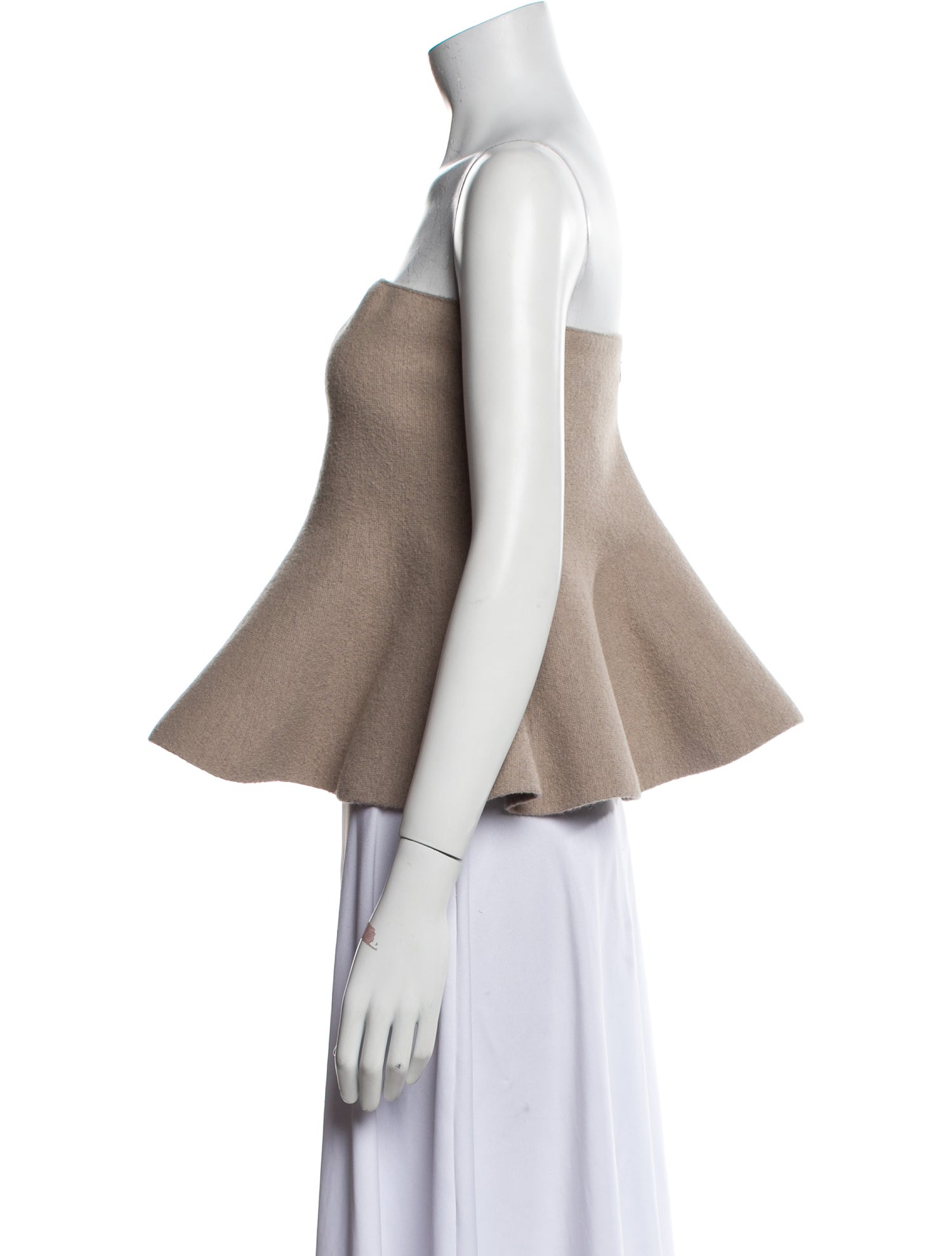 Brandon Maxwell Alpaca Strapless Crop Top w/ Tags