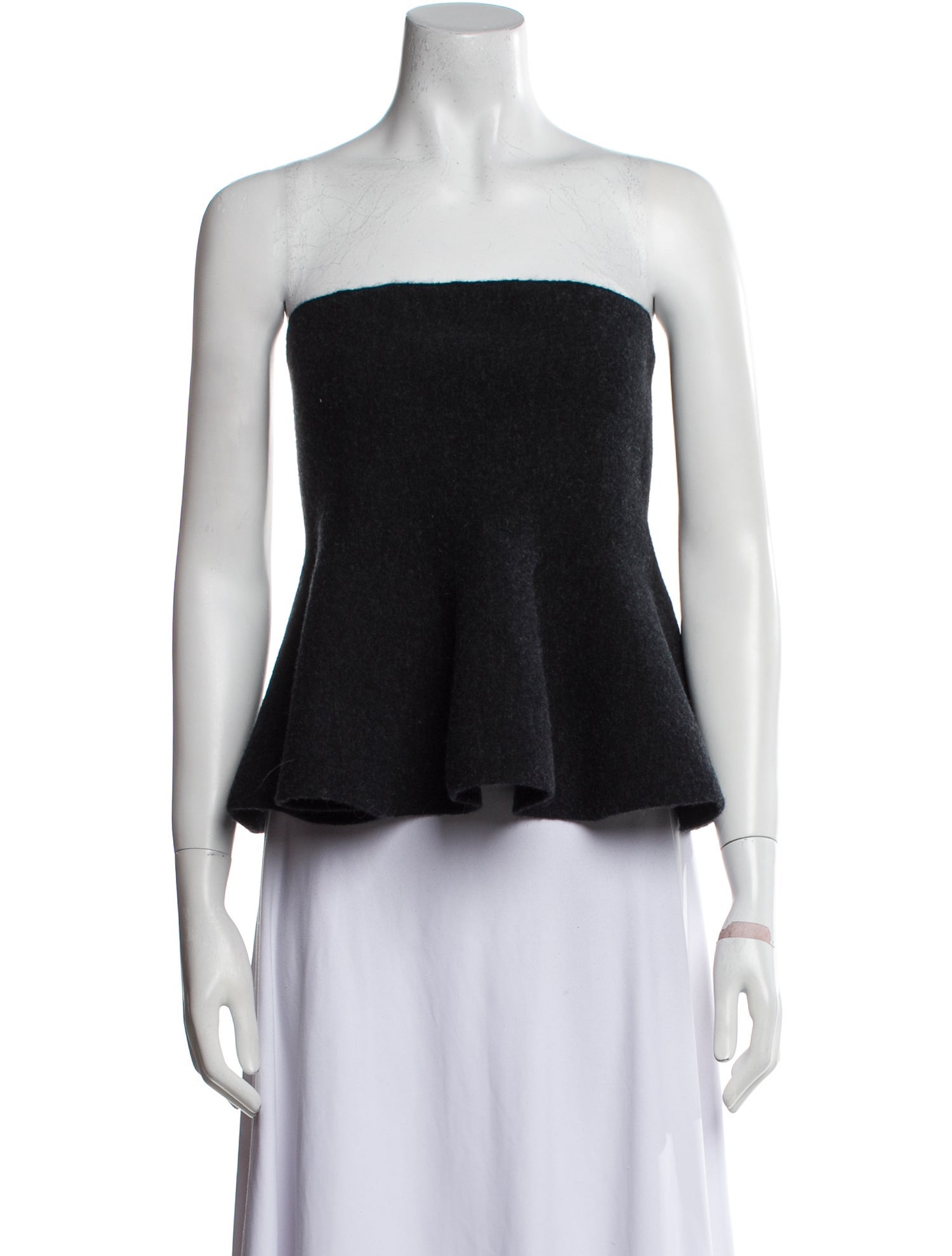 Brandon Maxwell Alpaca Strapless Crop Top w/ Tags