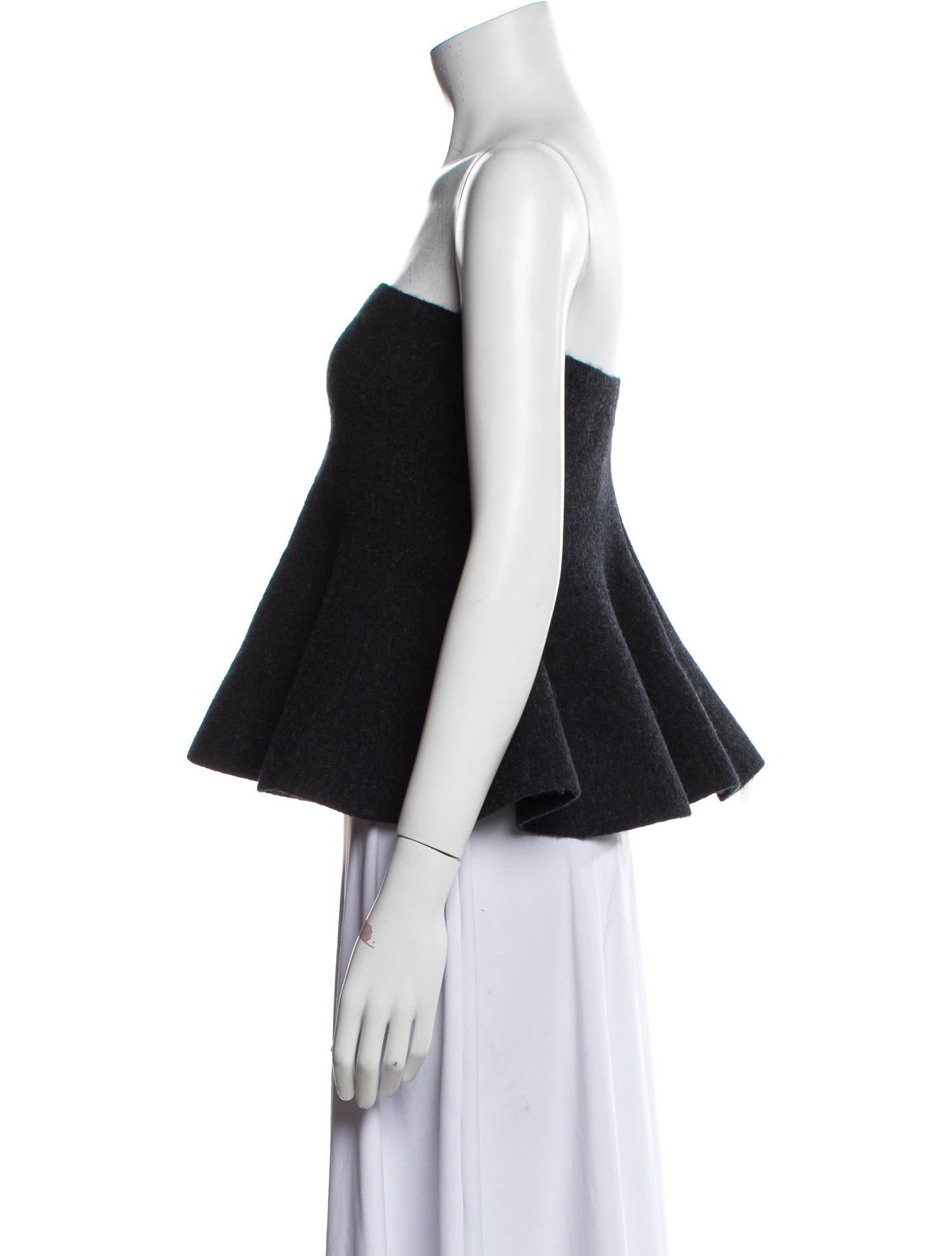 Brandon Maxwell Alpaca Strapless Crop Top w/ Tags