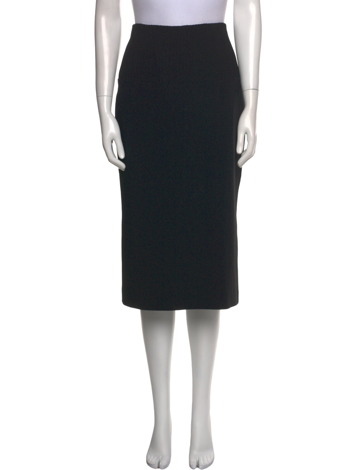 Brandon Maxwell Pleated Accents Knee-Length Skirt