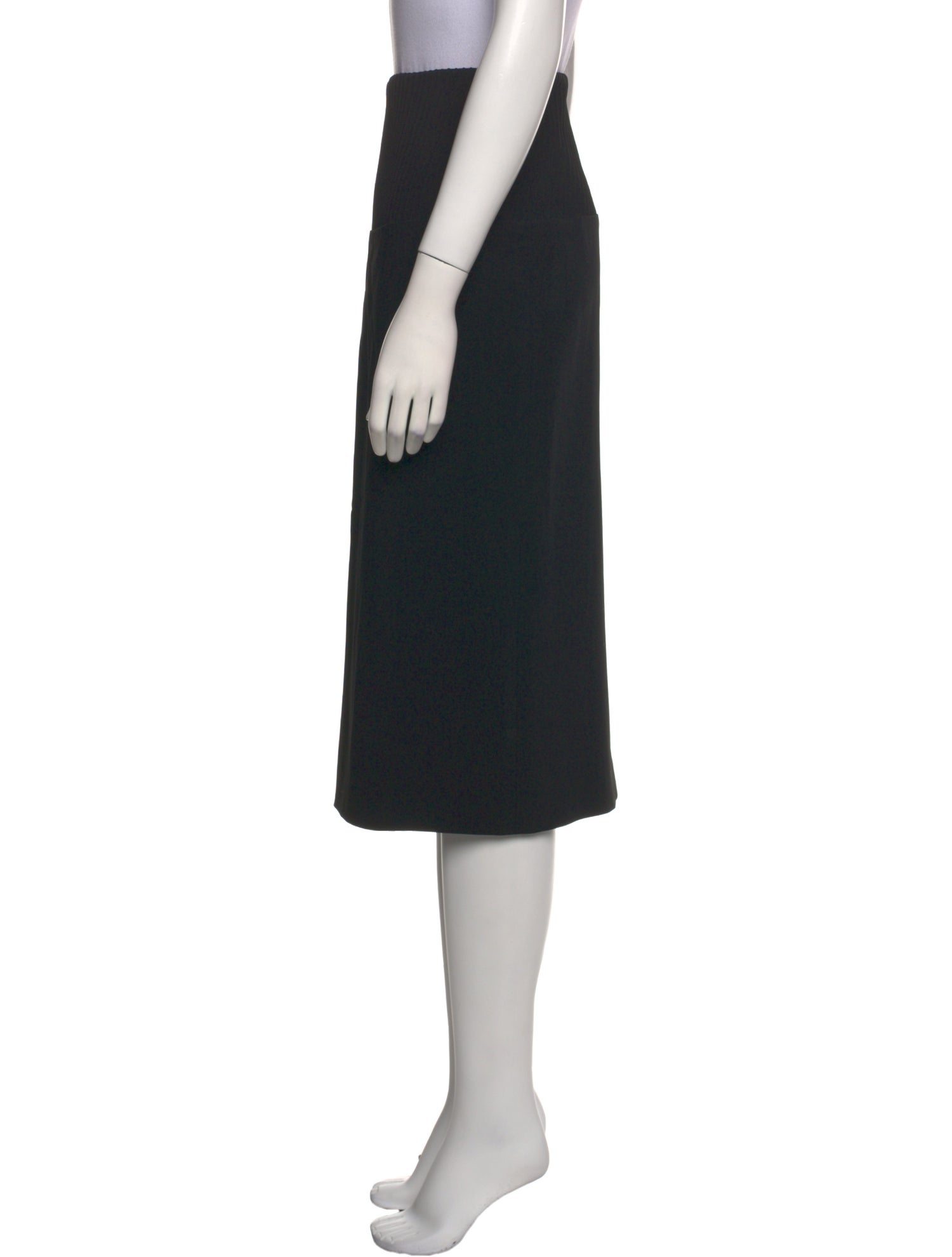 Brandon Maxwell Pleated Accents Knee-Length Skirt