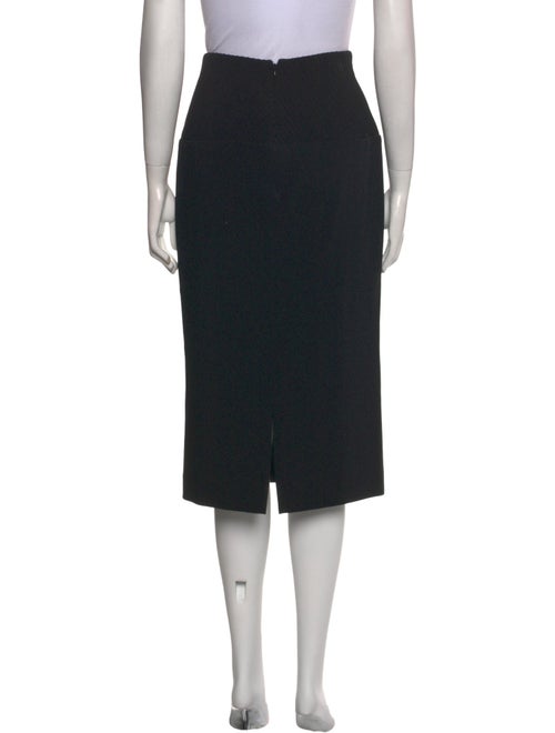 Brandon Maxwell Pleated Accents Knee-Length Skirt