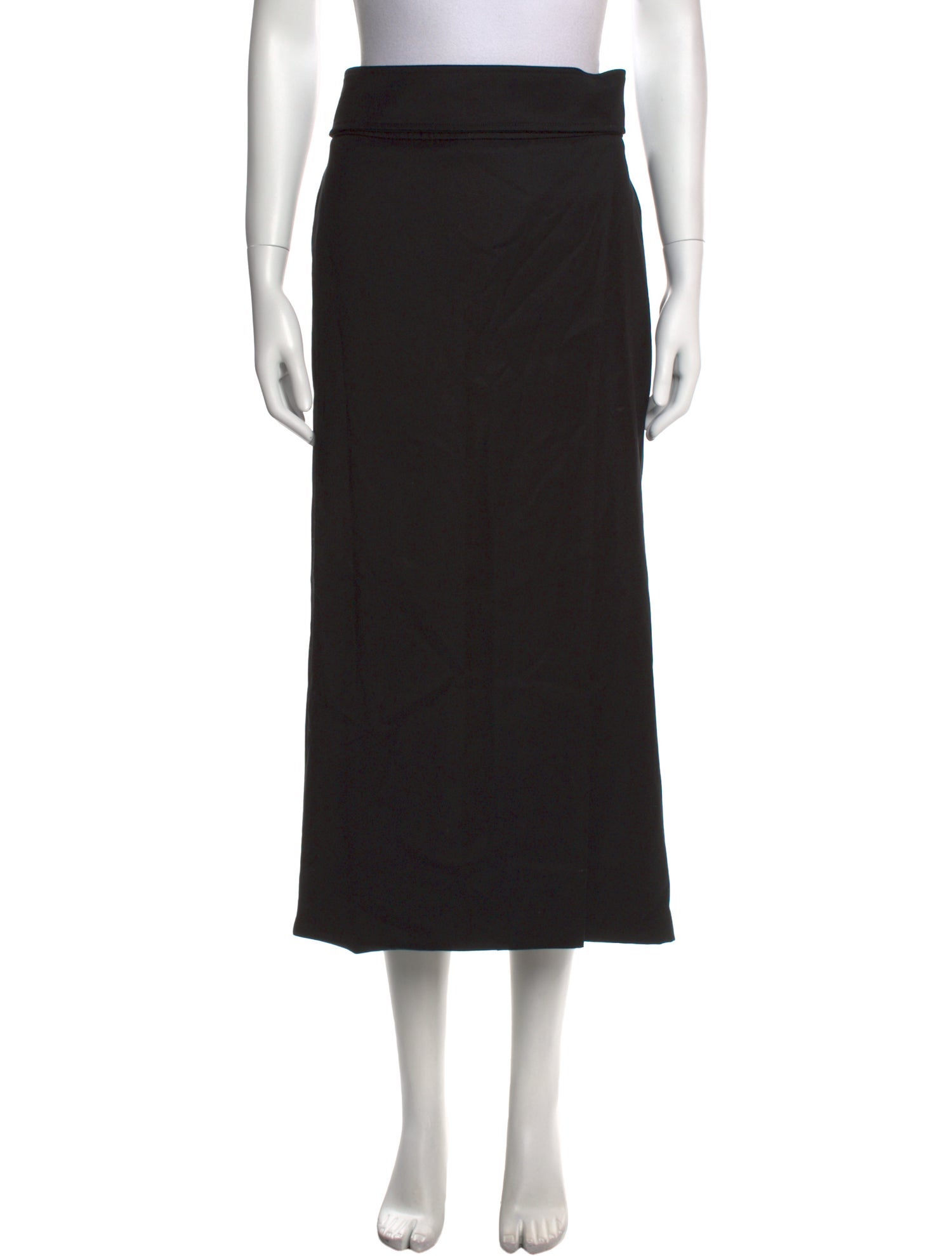 Brandon Maxwell Virgin Wool Midi Length Skirt