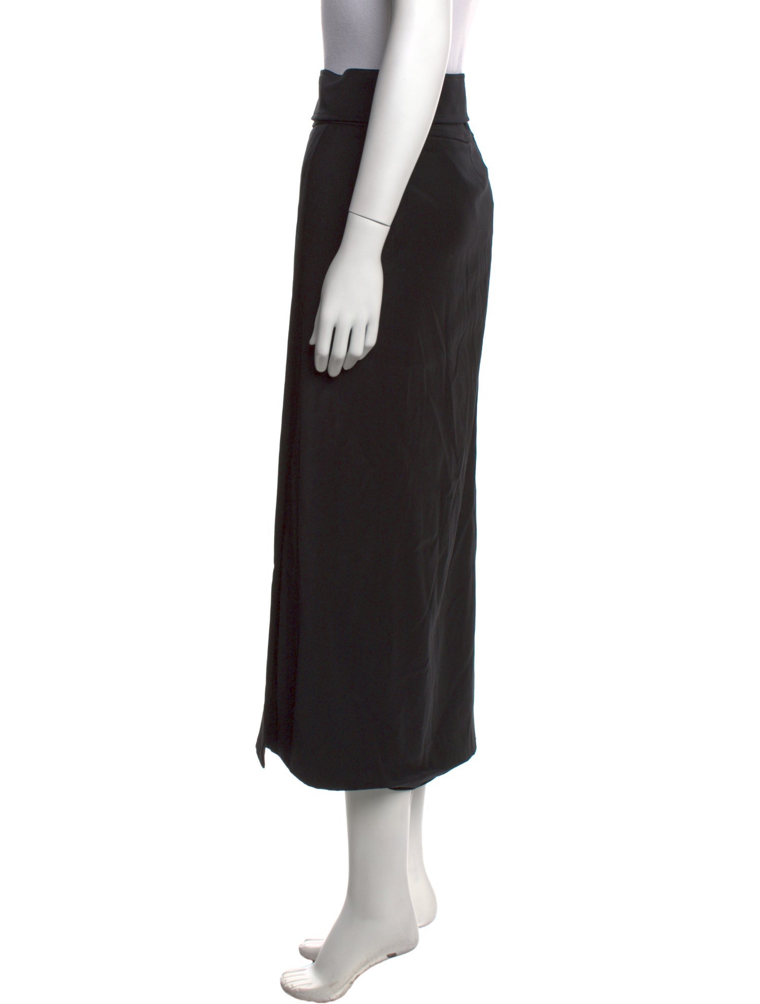 Brandon Maxwell Virgin Wool Midi Length Skirt