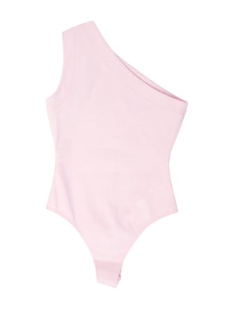 Brandon Maxwell One-Shoulder Sleeveless Bodysuit