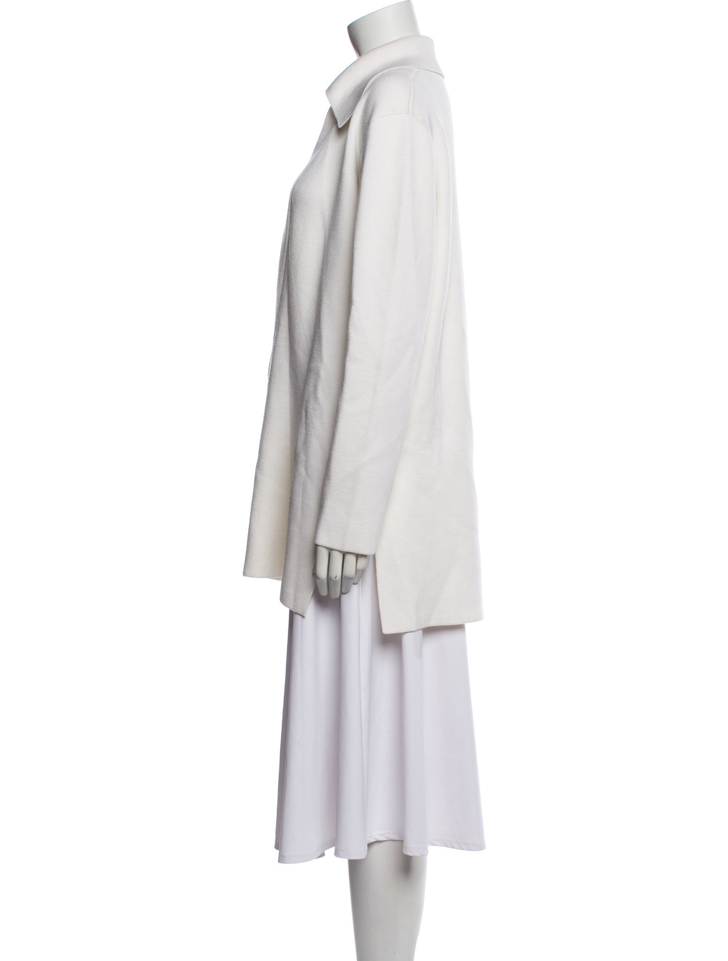 Brandon Maxwell Virgin Wool Plunge Neckline Sweater w/ Tags