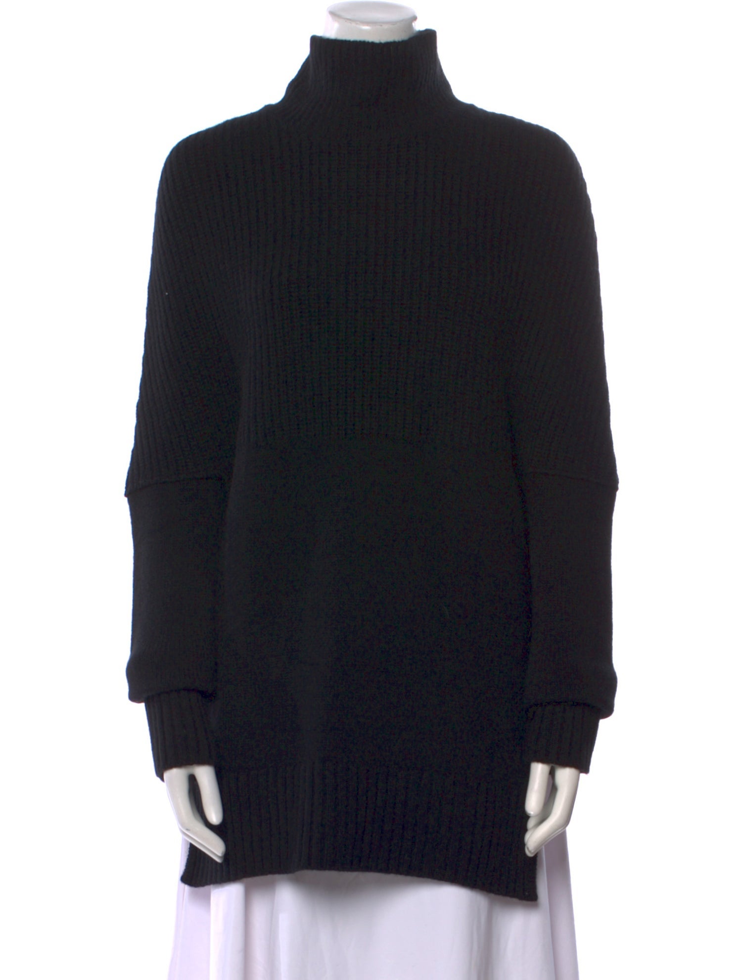 Brandon Maxwell Virgin Wool Mock Neck Sweater